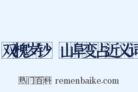 双槐岁钞·山阜变占近义词是什么意思的图片